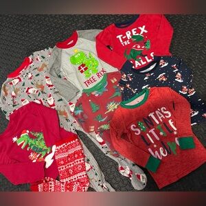 Bundle of Toddler Holiday Tops and Pajamas 3T